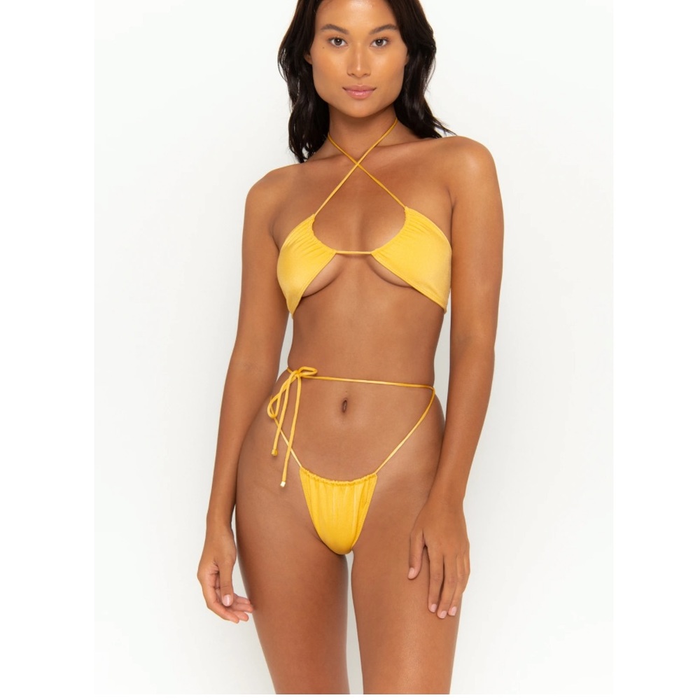 Sommer swim yellow string bikini bottoms only